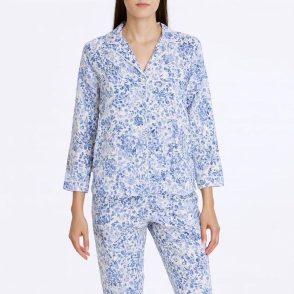 Ralph Lauren Hydrangeas Floral Blue Pajama Set
